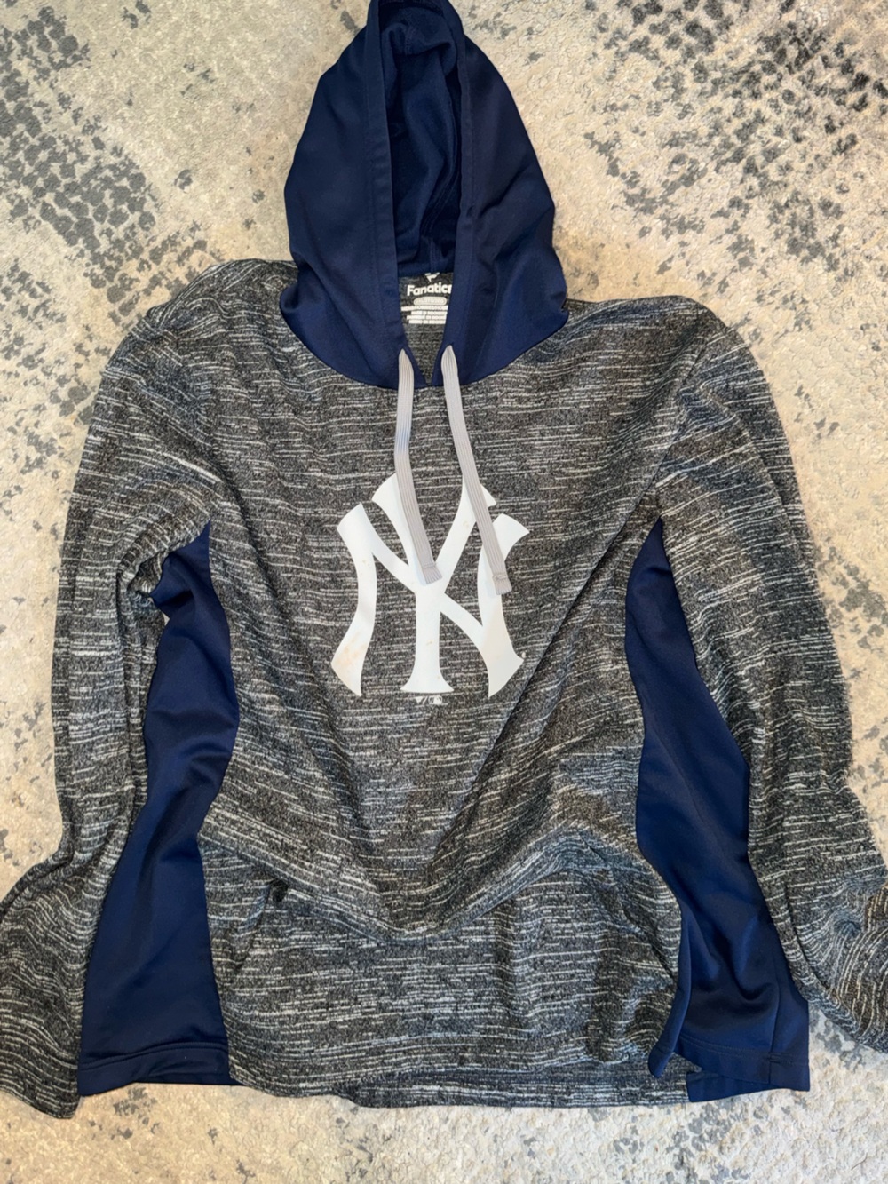 Fanatics New York Yankees Navy and Gray Pullover Hoodie